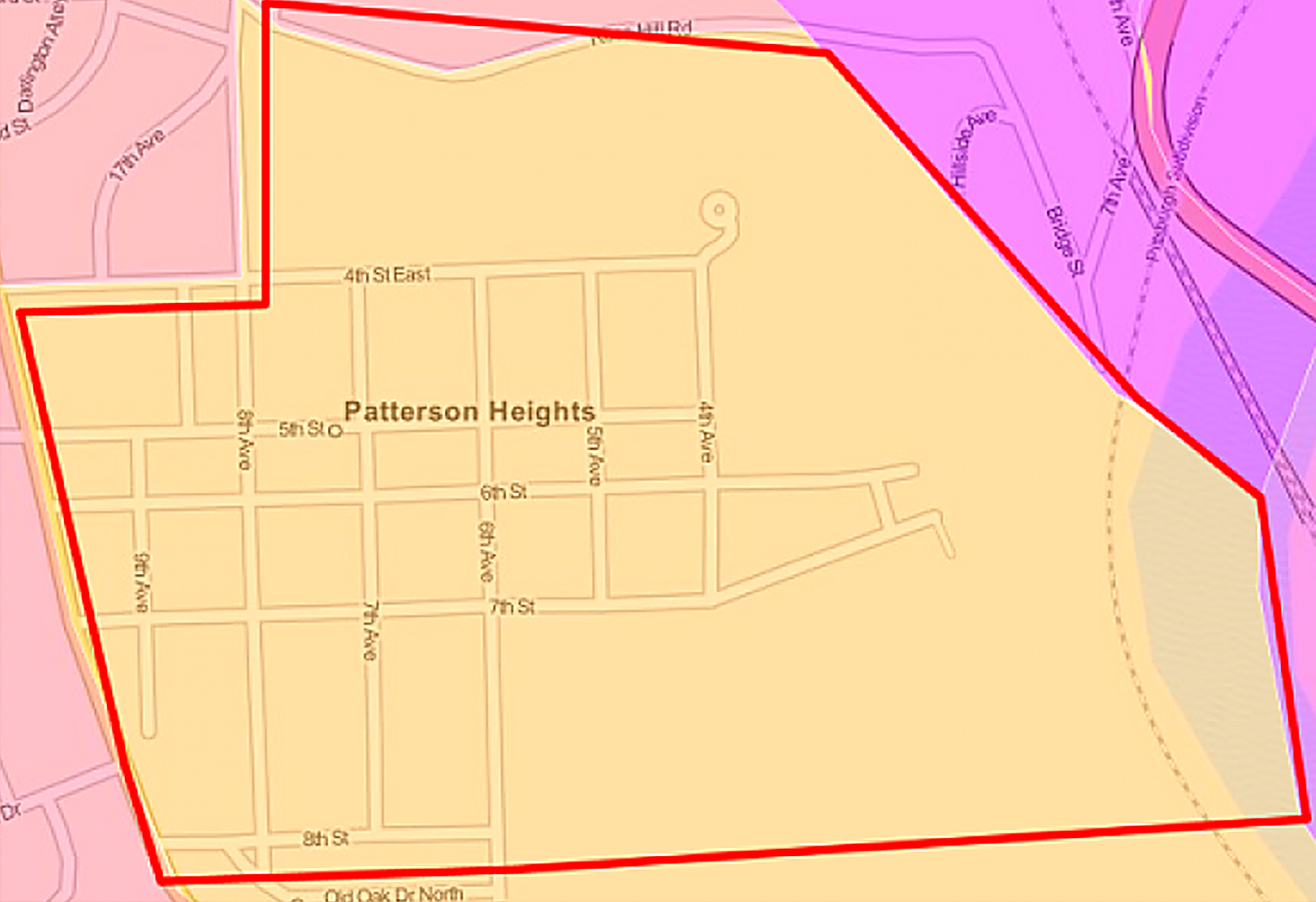 Patterson Heights Borough Map